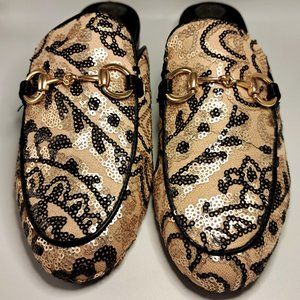 STEVE MADDEN sandals MULES slide Size 37 (or ~6.5us? ) Haute Couture vibes